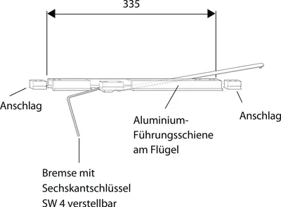 Produktbild von ROTO NT/NX Drehbegrenzer 335 Flügelteil wählbare Endstellung Ü 18/20 mm