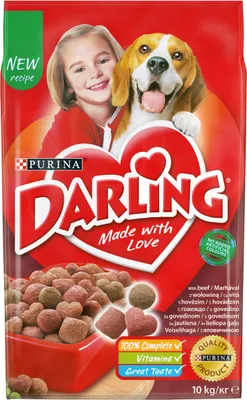 Obrázek produktu pro Purina Darling, Dospělý jedinec, Jakékoli plemeno, Hovězí, Zeleninová, 10 kg