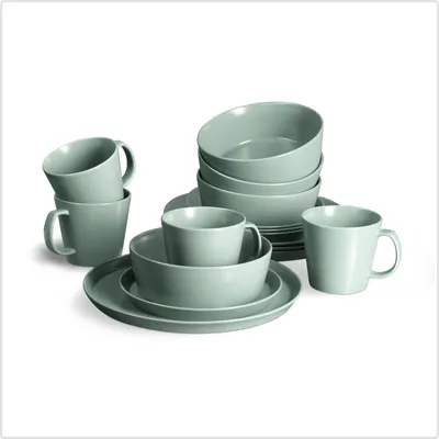 Produktbild von SPRINGLANE Geschirrset 16-tlg. Sweet Scandi, Mintfarbiges Geschirrservice für 4 Personen aus New Bone Keramik, skandinavisches Design, matt
