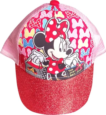 Immagine prodotto di Berretto Disney berretto da baseball berretto Minnie Mouse con visiera glitterata rosso-rosa taglia 54 cm