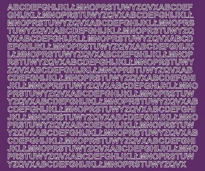 Image de Lettres autocollantes, 7 mm, violet brillant