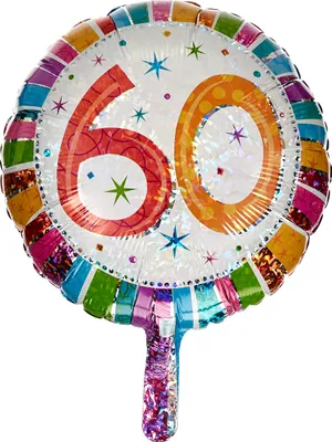 Produktbild von Amscan 16072 01 - Standard Folienballon 60 Radiant Birthday, Geburtstag, Heliumballon