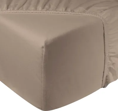 Produktbild von DoubleDry Flanell Spannbettlaken 140x200 cm - 100% Baumwolle - Spannbetttuch - 28 cm Steg - Beige
