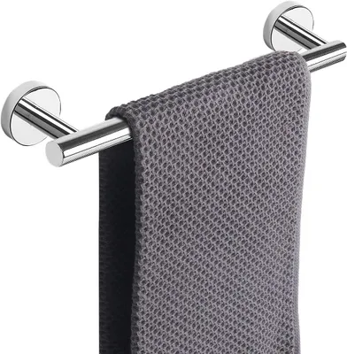 Produktbild von Omgoods – Handtuchhalter aus Edelstahl – Handtuchstange 23 cm – Wandmontage – Handtuchhalter für das Badezimmer – Rutschfest – Glänzendes Design