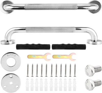 Produktbild von Badeimer aus Edelstahl - 40 cm - Antischlupf - Set von 2 - für Bad und Dusche - Senioren- und Kinderfreundlich