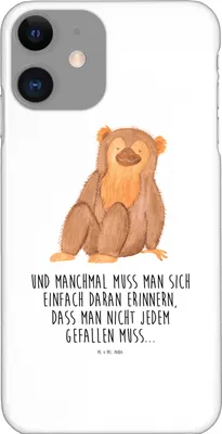 Produktbild von Mr. & Mrs. Panda Iphone 11 Handyhülle Affe - Weiß - Geschenk, Hülle, Selfcare, Cover, Liebe, XR, Respekt, Affen, Motivation, Wildtiere, Handy Schutzhülle