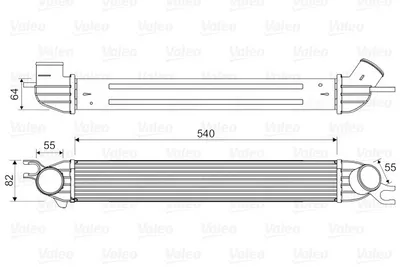 Produktbild von VALEO 818580 Ladeluftkühler LLK für MINI Schrägheck (R56) Turbo Intercooler