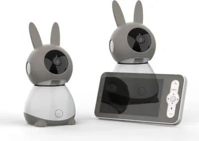 Produktbild von 2K Babyphone mit 2Kameras, 5 Zoll Babyphone mit PTZ 355°, IR-Nachtsicht, automatische Verfolgung, Weinen/Bewegungs-/Geräuscherkennung, unterstützt App