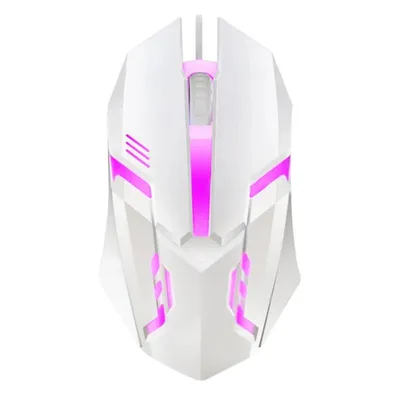 Produktbild von Kabelgebundene Gaming-Maus, 5000 DPI, LED-Beleuchtung, USB, für Desktop, Laptop, PC – Weiß