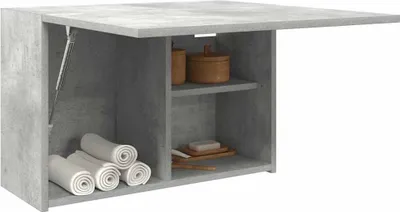 Produktbild von "2026 Promotion" Bad-Wandschrank - Badezimmerschrank - Betongrau 60x25x40 cm Holzwerkstoff - Badezimmer CC32039