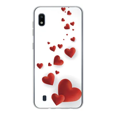 Produktbild von MuchoWow® Handyhülle Schutzhülle Hülle für Samsung Galaxy A10 Eine Illustration eines Pfades der Herzen Silikon Softcase Handy Hülle - Schutzhülle