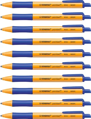 Produktbild von Druck-Kugelschreiber - STABILO pointball - 10er Pack - blau