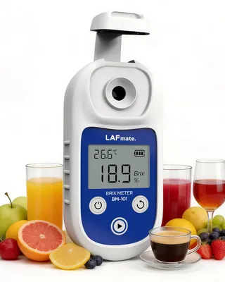 Brix-Refraktometer 0–55 % ±0,2 %, IP65, ATC, für Saft & Bier