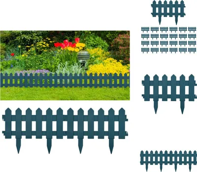 Immagine prodotto di vidaXL Bordatura per prato 25 pz. Verde 10 m PP - Bordi per aiuole