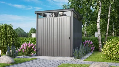 Productafbeelding van Bergart tuinhuis "Rheinfelden 78", antraciet, mat, 4,4 m², zonder hellend dak