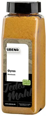 Produktbild von Ubena - Gyros Gewürzsalz | 700 g in der Streudose | Kräftig-würziges Gewürz für Gastronomie und Restaurants | Mit praktischem Streuaufsatz