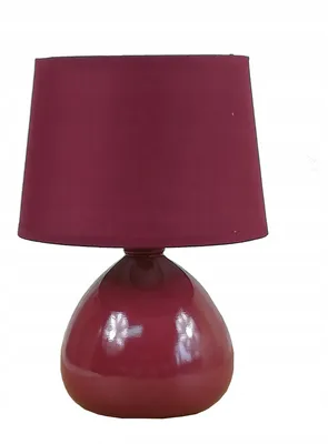 Produktbild von Lotmar E 2735 Keramik Tischleuchte mit Stoffschirm Rot