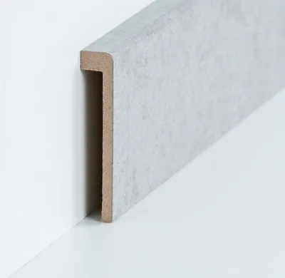 Produktbild von Fliesenabdeckleiste Bis 85 mm Höhe 19 x 96 x 2500 mm Grau MDF-Kern foliert Abdeckleiste für Fliesensockel by PROVISTON 2.5 Meter | 1 Stück