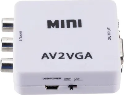 Obrázek produktu pro Mini video převodník s vysokým rozlišením AV na VGA AV na VGA video adaptér Audio převodník