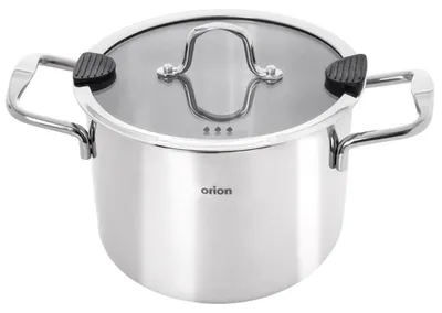 Obrázok produktu pre Nerezový hrniec s pokrievkou VENICE – 20 cm – 4,6 l – strieborná farba