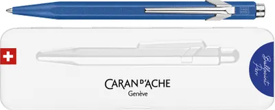Image de Stylo à bille à bouton-poussoir CARAN D'ACHE 849 Colormat-X bleu