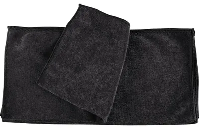 Produktbild von Mikrofasertuch Shiny-Stretch, 40x40 cm, Schwarz | Packung (10 Stück)