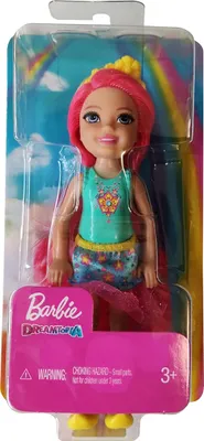 Immagine prodotto di Mattel GJJ97 Barbie Dreamtopia Chelsea, bambola con capelli rosa e tiara gialla
