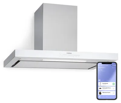 Zdjęcie produktu dla KlarsteinAlinea 90 Smart, okap kuchenny przyścienny, kominowy, 90 cm, Wi-Fi, A++, 500 m³/h, panel dotykowy