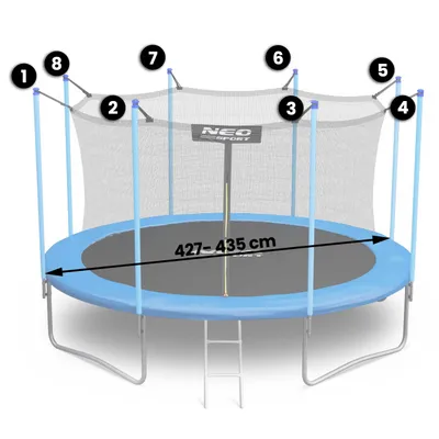 Produktbild von Innennetz für Trampoline 435cm 14ft Neo-Sport