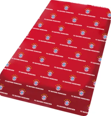 Produktbild von FC Bayern München Spannbettlaken Rot 90/100 x 190/200 cm