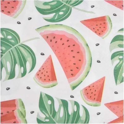 Image de Lot de 20 serviettes papier Pasteques
