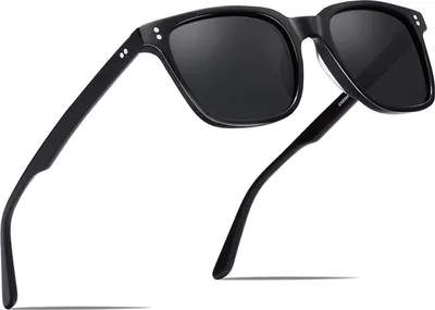 Produktbild von CARFIA Vintage Polarisierte Sonnenbrille Damen UV400 Schutz, Quadratische Acetatrahmen