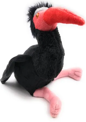 Produktbild von Onwomania Plüschtier Kuscheltier Stoff Tier Waldrapp Vogel schwarz Vogel 25 cm