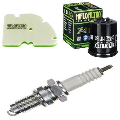 Immagine prodotto di Kit di manutenzione per Peugeot Satelis 2 300 2013-2016: filtro aria, filtro olio, candela di accensione di pamoto - Nuovo