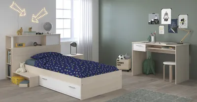 Produktbild von Jugendzimmer-Set >Charly 11< in Akazie / Weiss