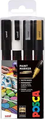 Obrázek produktu pro POSCA unikátní popisovač PC-3M 0,9-1,3 mm sada 4 barev