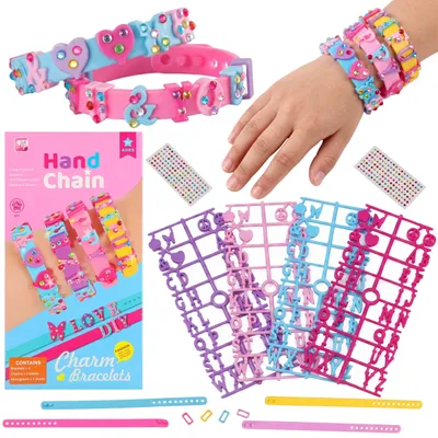 Produktbild von Kreativset zur Herstellung von Armbändern mit Zubehör, DIY-Schmuck für Kinder ab 3 Jahren