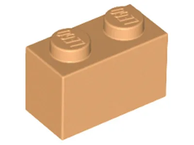 Zdjęcie produktu dla Lego® 1 sztuka 3004 Brick 1x2 Part Basic Bricks 1 Medium Nougat