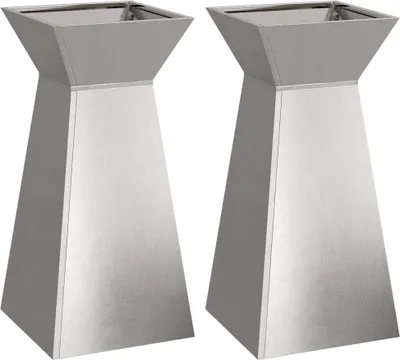 Obrázok produktu pre vidaXL Stĺpový kvetináč 2 ks strieborný 35 x 35 x 73 cm