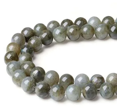 Productafbeelding van Labradoriet kralen, 8 mm, natuursteen, geschikt om te rijgen. Ronde kristallen voor sieraden, doe-het-zelf projecten. Ongeveer 47 stuks