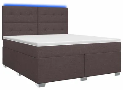 Obrázok produktu pre vidaXL Box spring posteľ s matracom tmavohnedá 140 x 190 cm látka