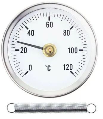 Productafbeelding van Thermostaat voor verwarmingssystemen, geschikt voor nauwkeurige regeling van de watertemperatuur, bimetalische meetlint voor een temperatuurbereik van 0–120 °C, lengte 63 mm