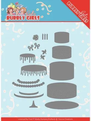 Produktbild von Stanzschablone - Yvonne Creations - Bubbly Girls Party - Geburtstagstorte