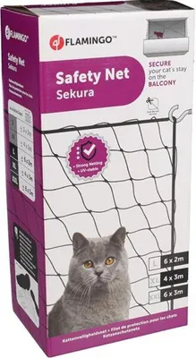 Obrázok produktu pre Sieť ochranná do okien pre mačky flamingo 3x4m 15m