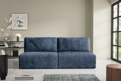 Produktbild von Intenso Modular Cord Schlafsofa mit Schlaffunktion BERGE, Dunkelblau