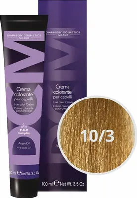 Produktbild von Diapason Haarfarbe Diapason Color Hair Color Cream 10/3 Lightened Golden Blond
