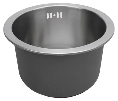 Produktbild von Runde Einbauküchenspüle aus Edelstahl - 28 cm mit Abfluss