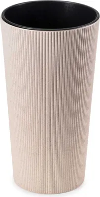 Immagine prodotto di HowHomely Urbanika vaso da fiori alto 47 cm, fioriera, fioriera beige per giardino balcone