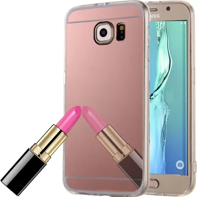 Zdjęcie produktu dla Etui na telefon komórkowy Samsung Galaxy S6 Edge Plus Mirror Soft Case Protective Cover Rose Gold