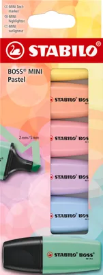 Zdjęcie produktu dla STABILO BOSS MINI, 6 szt., Wielobarwny, 3 lat(a), Końcówka ścięta, 2 mm, 5 mm